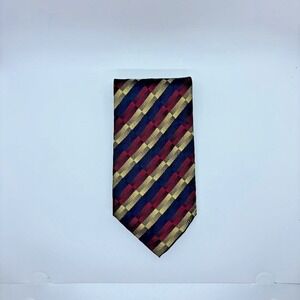 Hand Made 100% Silk Roberto Villini Tie‎  Gold, Blue, Burgandy